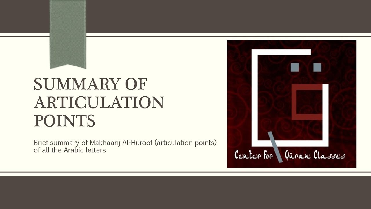 13 - Summary Of Articulation Points
