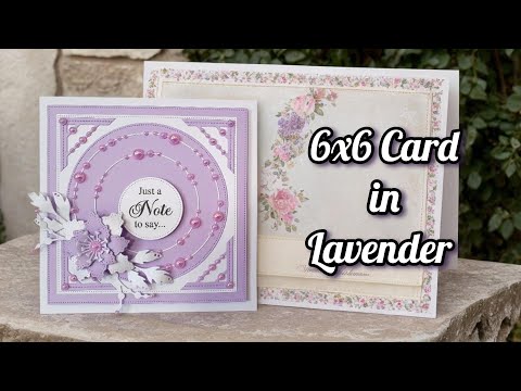 6x6 Card In Lavender • Beautifully Beaded Collection 