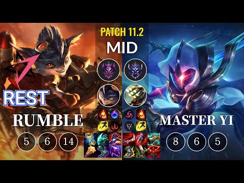 JT Rest Rumble vs Master Yi Mid - KR Patch 11.2