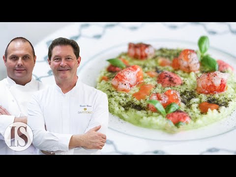 Il risotto ai gamberi in un 3 stelle Michelin italiano con Chicco e Bobo Cerea - Da Vittorio***