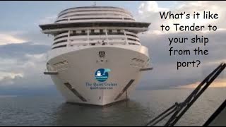 Tendering to the MSC Meraviglia in Belize City