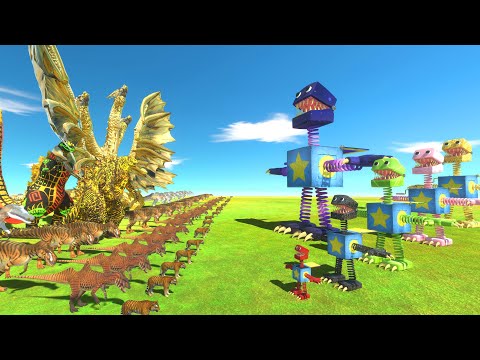 Boxy Boo Of Evolution VS Yellow Team - Animal Revolt Battle Simulator