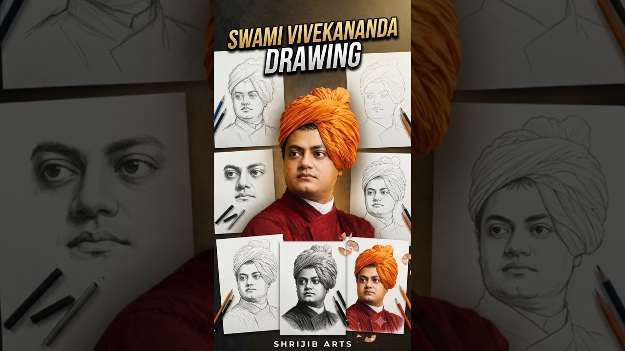 Swami Vivekananda Water colour drawing 😲😲 #viral #watercolor #youtubeshorts