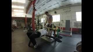 preview picture of video 'Mike Bench Pressing Dumbbells at East Coast Powerlifting'