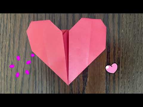 #valentine Origami Heart with message pocket || Folding Instructions  || Easy origami & crafts