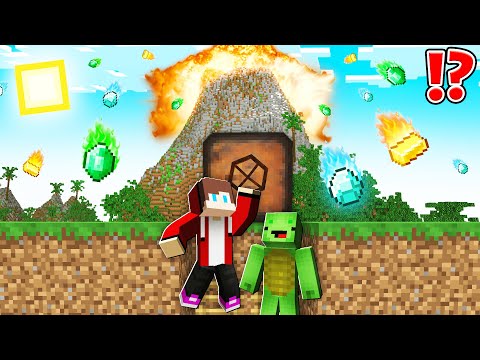 Epic TREASURE VOLCANO vs JJ and Mikey Doomsday Bunker  - Minecraft (Maizen)
