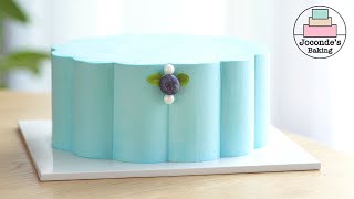 If you bored with round cake, make flower shaped blueberry cake.