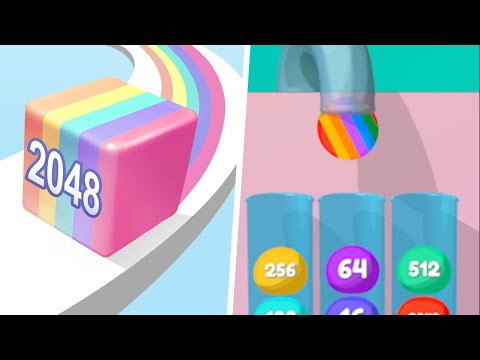 Jelly Run 2048: New Shape vs Jelly Drops 2048 - Max Level Gameplay (Part 1)