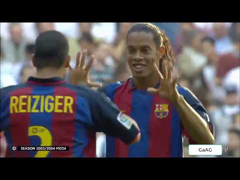 Real Madrid vs Barcelona 1-2 Full Match - 25/4/2004 La Liga Classics