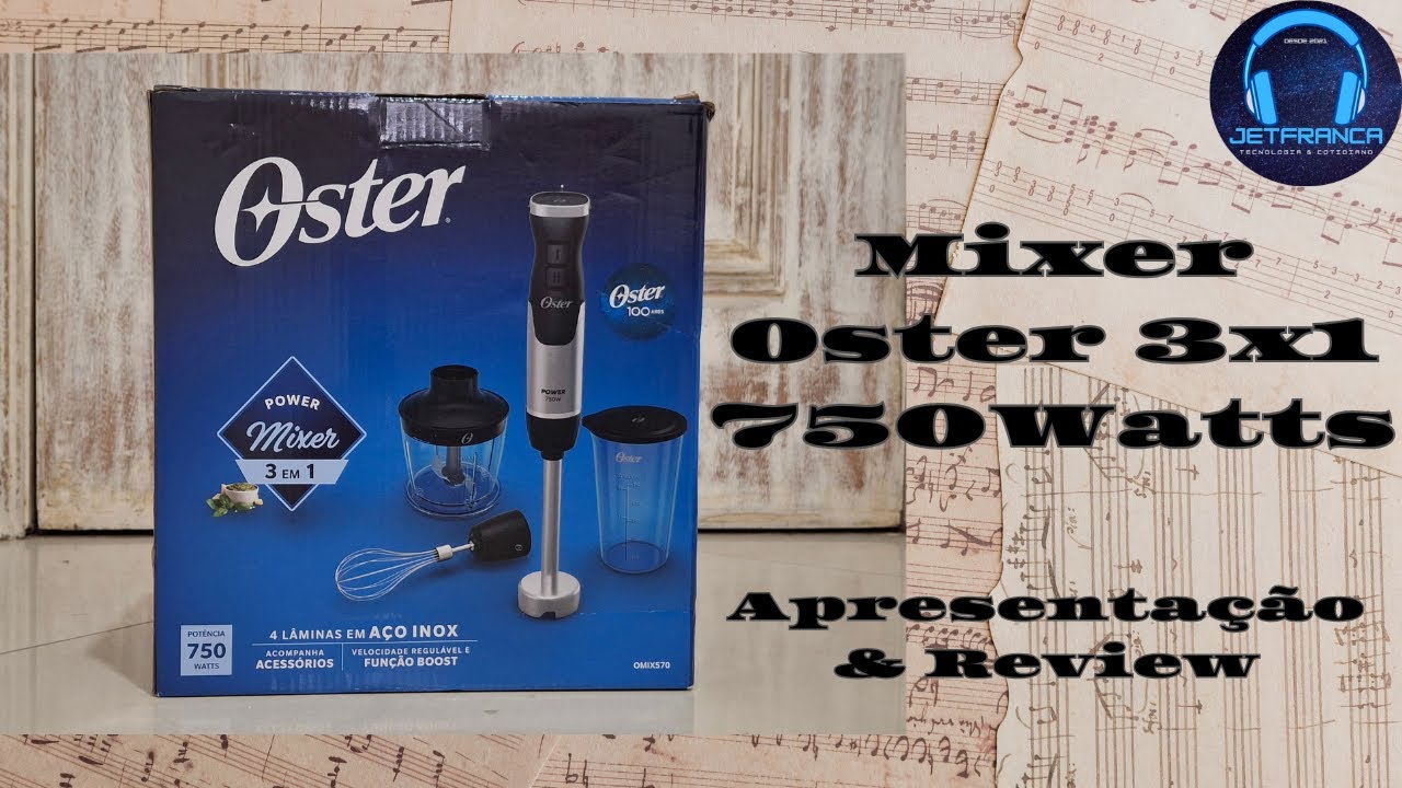 Miniatura da avaliação em vídeo de Mixer Oster Versátil Função Turbo FPSTHB2610R Vermelho 250W