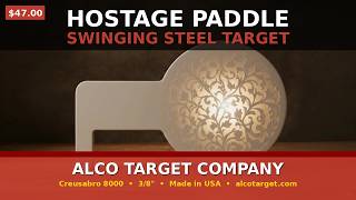 Hostage Paddle Swinging Steel Target Demo — Creusabro 8000 | Alco Targ