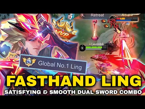 LING NEOBEAST FASTHAND DUAL SWORD SATISFYING & SMOOTH COMBO! | LING BEST BUILD & EMBLEM 2025
