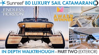 Walkthrough of Sunreef 80 Sailing Catamaran Endless Horizon Best in Show MBS 2020 Part 2 Exterior Walkthrough of Sunreef 80 Sailing Catamaran Endless Horizon Best in Show MBS 2020 Part 2 Exterior