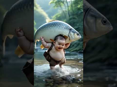 Cute baby and funy fus video #ai #fun #youtubeshorts