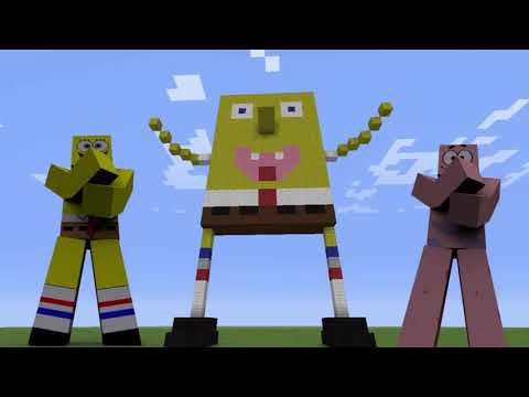 SPONGEBOB AND PATRICK STYLE! | Minecraft Style Remix - Approaching Nirvanna