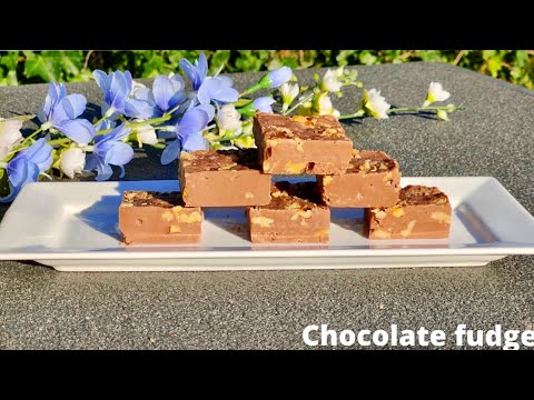 Fudge | Chocolate walnut fudge | Fudge recipe | how to make perfect fudge