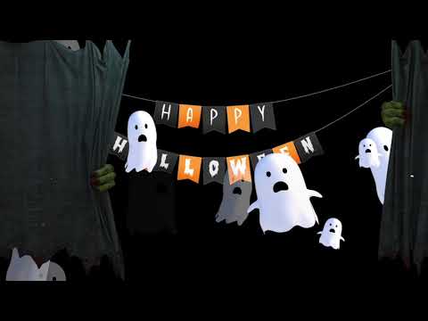 Kid Friendly Halloween Projection Greeting Ghosts Loop