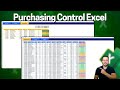 How To Make A Purchasing Control Template In Excel Purchases Suppliers Products Etc