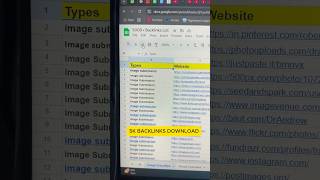 5K Download Backlinks Sheet - High DA