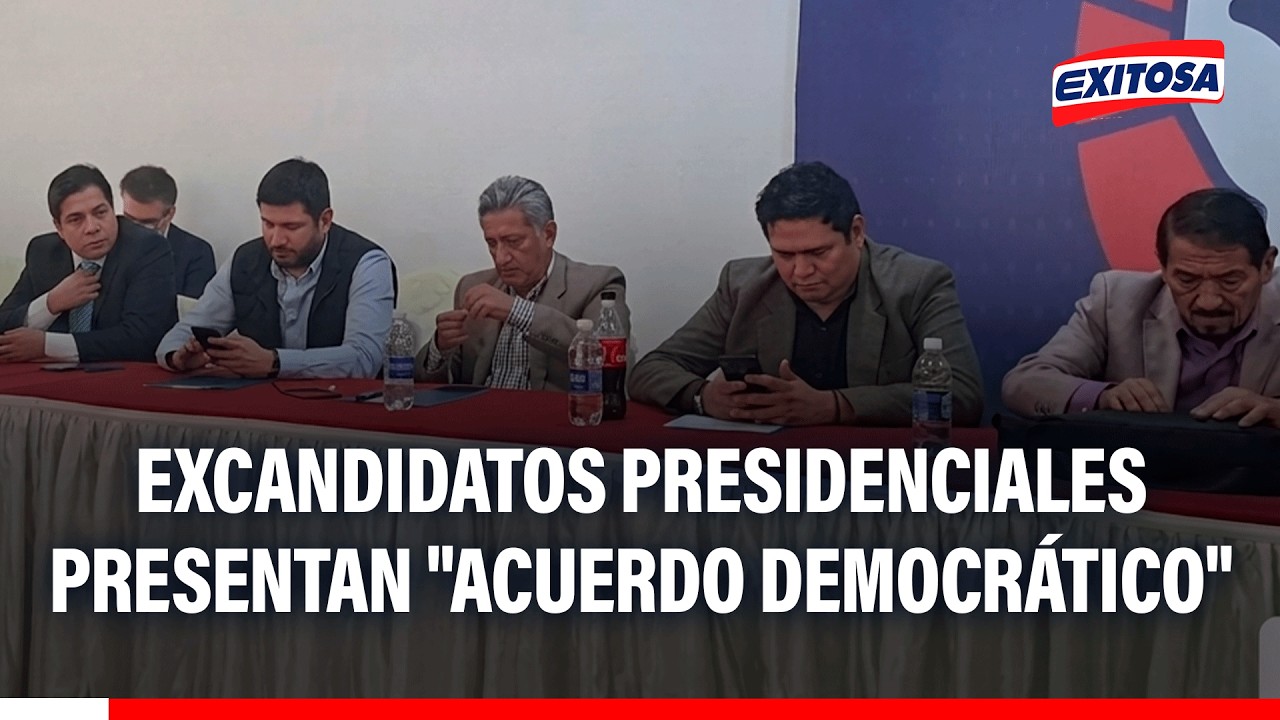 🔴🔵 Excandidatos presidenciales presentan "Acuerdo Democrático"