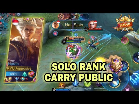 NATAN JUNGLER SOLO RANKED CARRY THE PUBLIC EPS.03 | TOP GLOBAL NATAN | AGGRESIVE | MOBILE LEGENDS