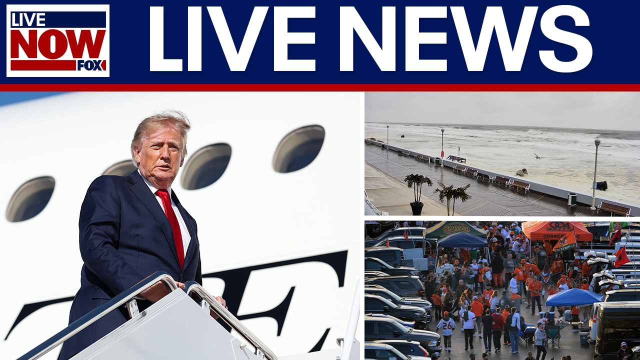 LIVE NOW: Trump heads to Knoxville, Fall Nor'easter, Tracking Nolo, US-Iran war, College kickoff now