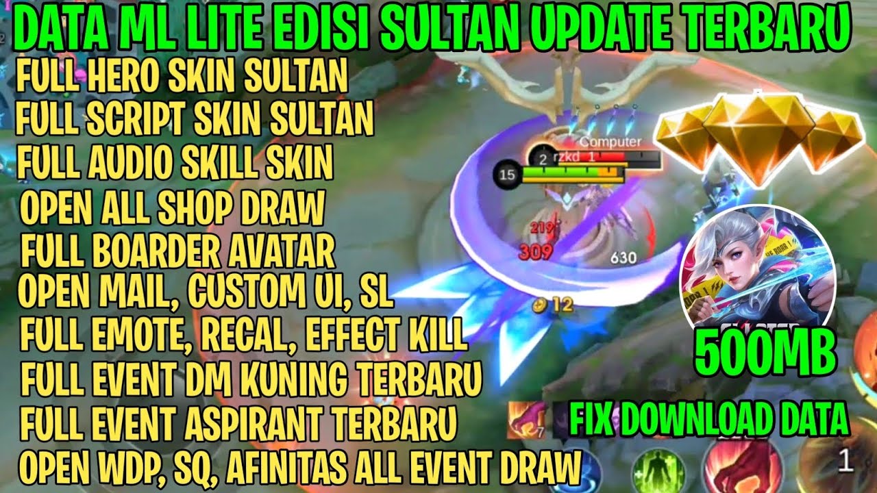 Data Ml Lite 500MB Edisi Sultan Terbaru