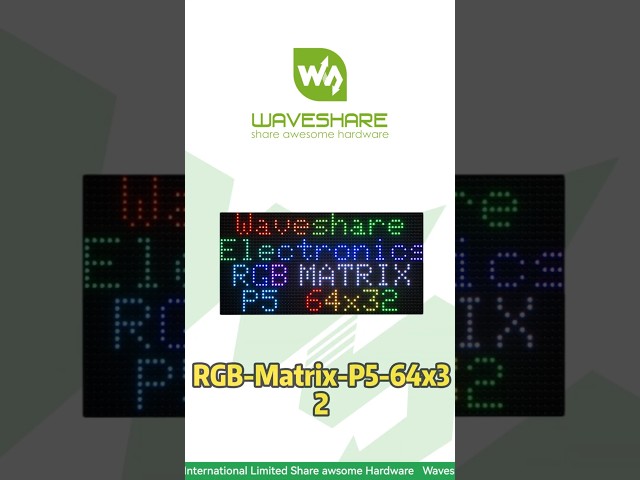 Vídeo relacionado con SeenGreat Panel de matriz LED RGB de 64 x 32 cm, pantalla a todo color con brillo ajustable para proyectos de bricolaje y pantallas, compatible con Raspberry Pi Pico/Arduino