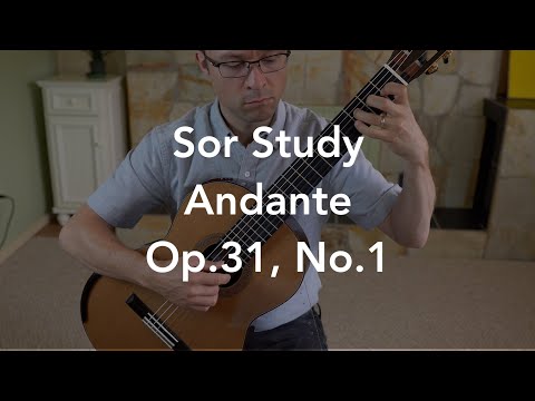 Sor Study: Andante, Op.31, No.1 by Fernando Sor for Classical Guitar