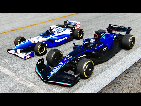 Williams F1 2022 vs Williams F1 1995 Damon Hill at Silverstone
