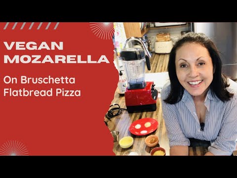 Vegan Mozzarella On Bruschetta Pizza