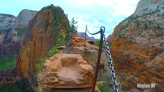 Angel&#39;s Landing - Scariest Hike in America? Sheer Drop off - Zion National Park, Utah