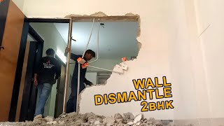 Wall Dismantle and Paint Work Time Lapse I 2BHK Interior Work I MobZee Interior