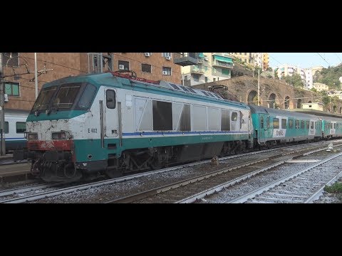 Manovre e partenza della E402A 019