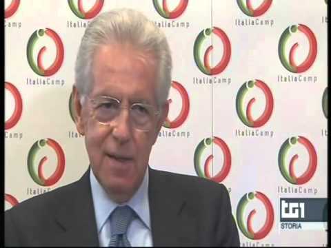 La giornalista Barbara Carfagna intervista il professor Mario Monti a Tg1 Storia.