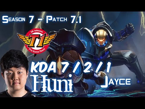 SKT T1 Huni JAYCE vs KLED Top - Patch 7.1 KR Ranked