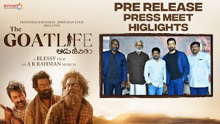 The Goat Life Pre Release Press Meet Highlights | Prithviraj Sukumaran | AR Rahman | Amala Paul