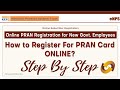 How to apply for PRAN Card of Govt employees | NPS online registration form filling Govt employees