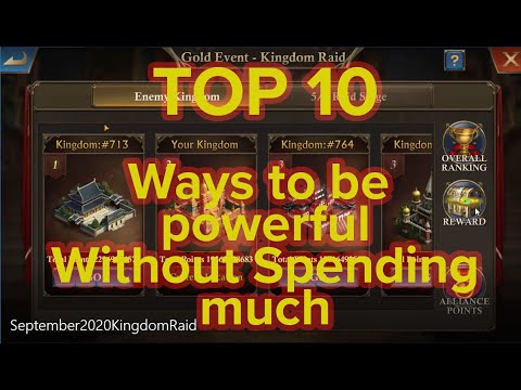 King of Avalon - Top ten things you can do to be successful in KOA without spending a ton of money!