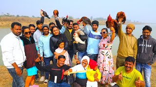 Winter Grand Picnic with special guest | River side picnic and enjoy | village cooking vlog