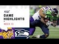 Vikings vs. Seahawks Week 13 Highlights | NFL 2019 Vikings vs. Seahawks Week 13 Highlights | NFL 2019
