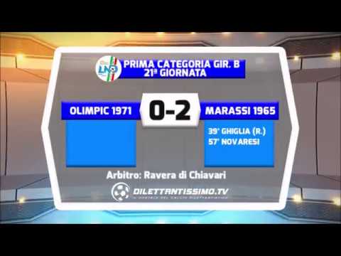 OLIMPIC - MARASSI 0-2 Prima Categoria B 21 GIORNATA Domenica 24 FEBBRAIO 2019