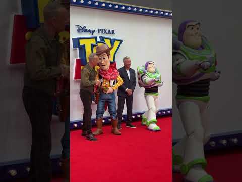 Two iconic duos…Woody and Buzz. Tom Hanks & Tim Allen at the Toy Story 5 UK Launch Event