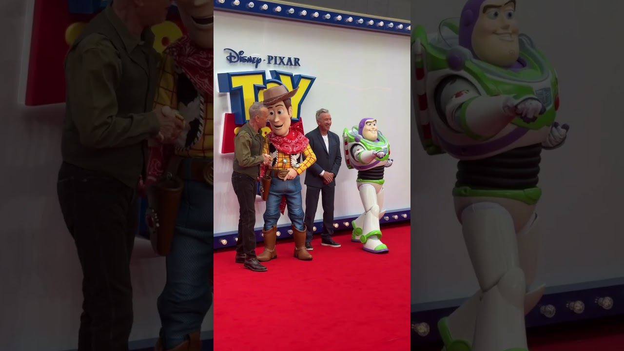 Toy Story 5 — Two iconic duos…Woody and Buzz. Tom Hanks & Tim Allen at the Toy Story 5 UK Launch Event