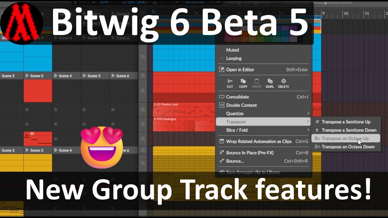 Bitwig 6 Beta 5: New Group Track features are great!