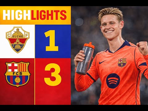 Elche CF vs Barcelona 1-3 HIGHLIGHTS GOALS | LaLiga 25/26