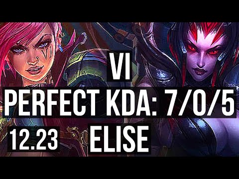 VI vs ELISE (JNG) | 7/0/5, 700+ games, Godlike | EUW Master | 12.23