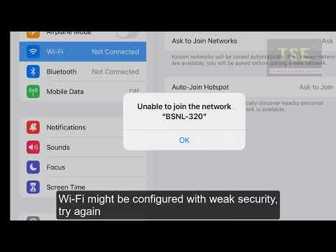 Unable to join the network (iPad wi-fi) iOS 15.7.7