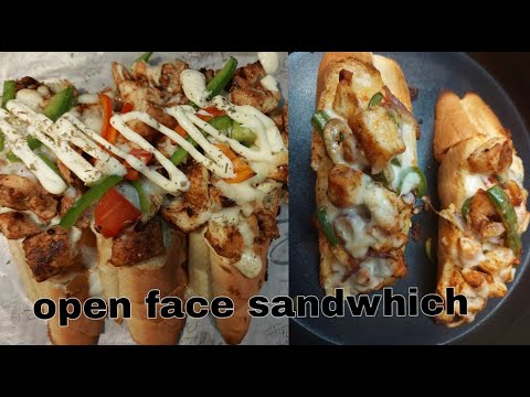 How To Make Baked Open Face Sandwich | Italian Sandwich | #cheflifewithchefnazia #chickensandwich
