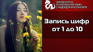 Изучение китайского. Запись цифр от 1 до 10